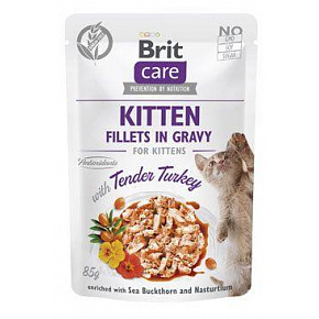 Brit Care cat Saszetka Kitten Fillets in Gravy with Tender Turkey 24 x 85 g Brit Care cat Saszetka Kitten Fillets in Gravy with Tender Turkey 24 x 85 g