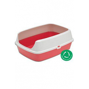 WC dla kota MARYLOO 50cm z wysokim rantem, koralowy