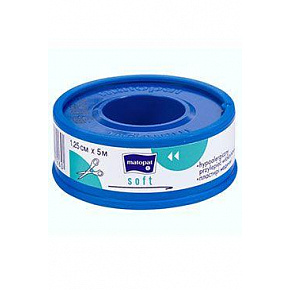 Plaster SOFT Matopat 1,25cmx5m na szpuli 1 szt. Plaster SOFT Matopat 1,25cmx5m na szpuli 1 szt.