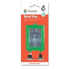 Zabawka dla egzotów lusterko z 2 dzwonkami