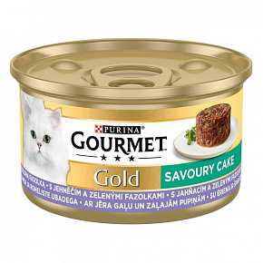 Nestlé GOURMET GOLD Savoury Cake z jagnięciną i zieloną fasolką konserwa.12x85 g Nestlé GOURMET GOLD Savoury Cake z jagnięciną i zieloną fasolką konserwa.12x85 g