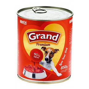GRAND Dog konserwa. Premium wołowina 850g