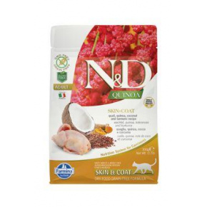 N&D Quinoa CAT Skin & Coat Przepiórka & Kokos 300g