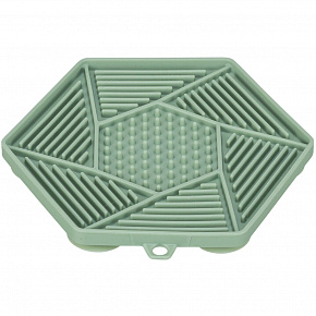 Lick´n´Snack HEXAGON z przyssawkami - mata do powolnego karmienia, 17 cm, TPR/plastik, zielona