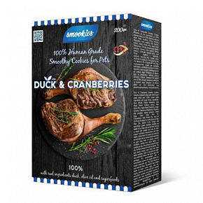 SMOOKIES Premium DUCK - ciasteczka z kaczki 100% human grade, 200g SMOOKIES Premium DUCK - ciasteczka z kaczki 100% human grade, 200g