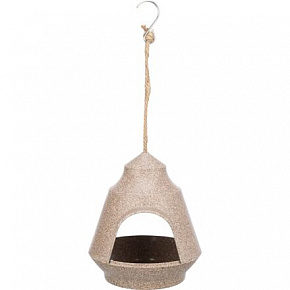 Dzwonek - zewnętrzny karmnik do zawieszenia, 17,9 x 17,7 x 20 cm, brązowy - OFERTA LIMITOWANA