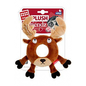Zabawka dla psa GiGwi Plush Friendz renifer z kółkiem