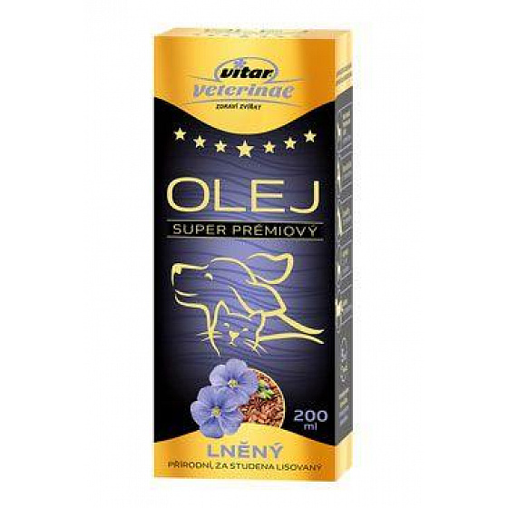 VITAR Veterinae Olej lniany 200ml