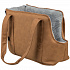 Torba transportowa EVELYN, 40 x 30 x 20 cm, do 5 kg, sztuczna skóra, plusz, brązowy/szary