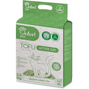 Żwirek dla kotów Velvet Paw Tofu z ekstraktem z zielonej herbaty 6 l