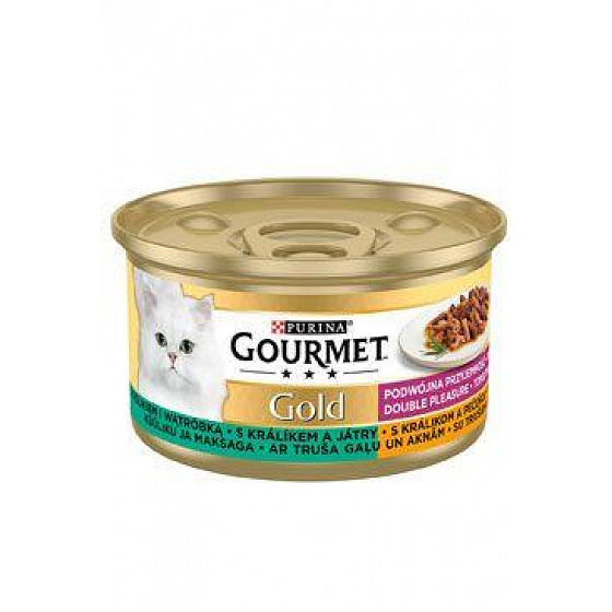 Gourmet Gold puszka. kot pasztet. dusza.królik i wątroba 85g