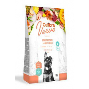 Calibra Dog Verve GF Junior M&L Kurczak&Kaczka 12kg