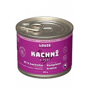 Louie Dog konserwa. Kaczka z ryżem i prebiotykami 200g