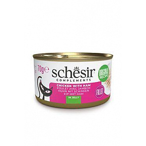 Schesir Cat konserwa. Dorosły kurczak/szynka 70g