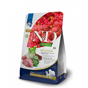 Farmina N&D dog QUINOA (GF) adult medium & maxi, digestion, jagnięcina & koper włoski 2,5 kg