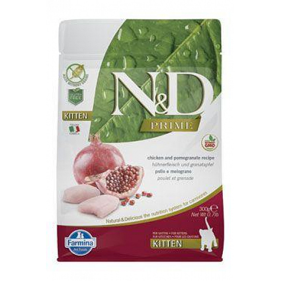 N&D PRIME CAT KITTEN Kurczak & Granat 300g