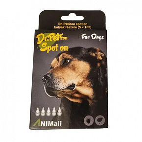 Dr.Pet spot-on pipety dla psów 5 x 1 ml (spot-on środek odstraszający kleszcze i pchły dla psów)