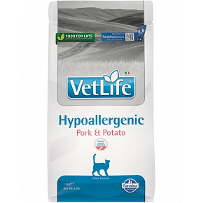 Farmina Vet Life cat hypoallergenic, wieprzowina i ziemniaki 1,5 kg
