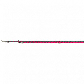 Smycz CAVO okrągła przedłużająca - fuksja/grafitowa