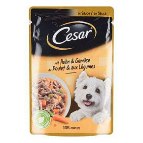 Cesar Tasty saszetka z kurczakiem w sosie 100g Cesar Tasty saszetka z kurczakiem w sosie 100g