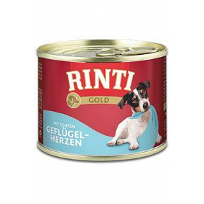 Rinti Dog Gold puszka serca drobiowe 185g