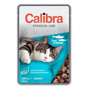 Calibra Cat saszetka Premium Adult Pstrąg & Łosoś 100g Calibra Cat saszetka Premium Adult Pstrąg & Łosoś 100g