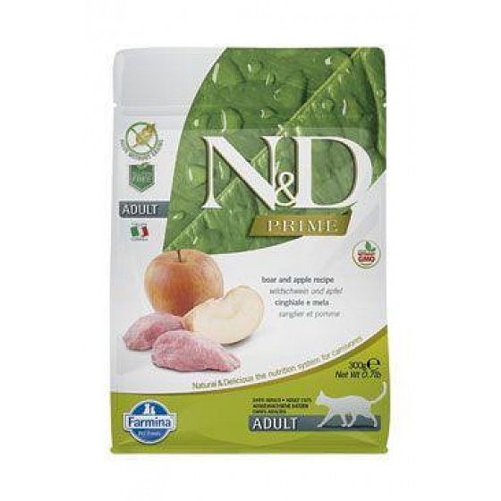 N&D PRIME CAT Adult Dzik & Jabłko 300g
