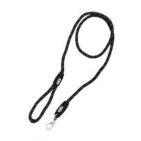 Smycz BUSTER Reflective linowa 120cm/8mm czarna Smycz BUSTER Reflective linowa 120cm/8mm czarna