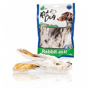 KIDDOG królicze uszy z sierścią 180 g