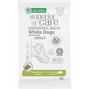 Przysmak Natures P Superior Care white dog Hypoallergenic Dental Care Grain free white fish 150 g Przysmak Natures P Superior Care white dog Hypoallergenic Dental Care Grain free white fish 150 g