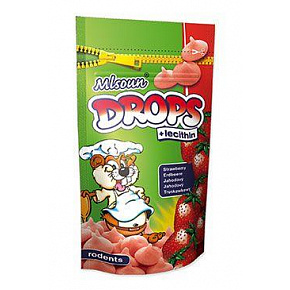 Przysmak dla gryzoni Mlsoun truskawkowe dropsy 75g