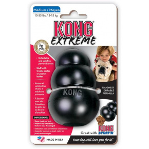 Zabawka Kong Dog Extreme Granat czarny, guma naturalna, M 5 - 15 kg