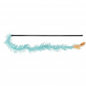 Wędka z pluszowym ogonem i piórami 48 cm Wędka z pluszowym ogonem i piórami 48 cm