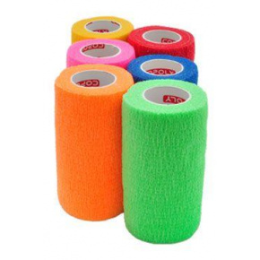 Bandaż elastyczny. CoPoly 10cm x 4,5m MIX NEON 12szt