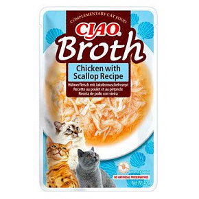 Przysmak Inaba PS Ciao Broth cat Kurczak z przegrzebkiem 1 szt. 40 g Przysmak Inaba PS Ciao Broth cat Kurczak z przegrzebkiem 1 szt. 40 g
