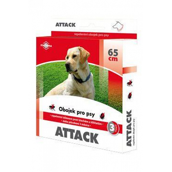 Obroża przeciwpasożytnicza Attack dla psa 65cm