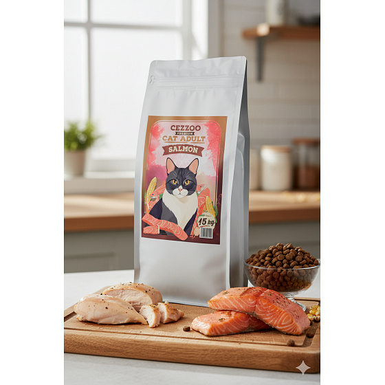 CEZZOO Premium Cat Adult Łosoś 15kg