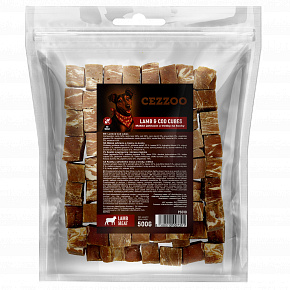 CEZZOO SNACK Kostki z jagnięciny i dorsza 500g
