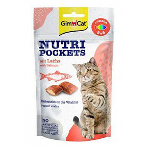 GimCat Nutri Pockets z łososiem 60g GimCat Nutri Pockets z łososiem 60g