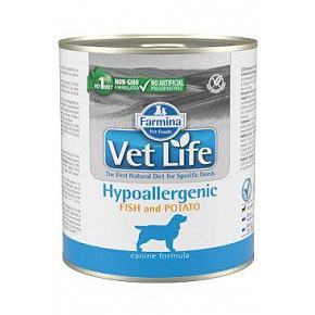 Vet Life Natural DOG konserwa. Hypoaller Fish&Potato 300g