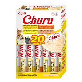 Churu Cat BOX Kurczak&Wolowina Różnorodność 20x14g