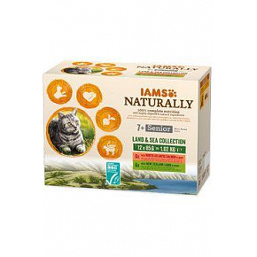 Iams Cat Senior Naturally saszetka Land&Sea in grav12x85g Iams Cat Senior Naturally saszetka Land&Sea in grav12x85g