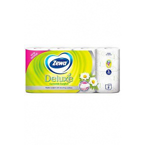 Papier toaletowy Zewa Deluxe Camomile 3-warstwowy 8 sztuk Papier toaletowy Zewa Deluxe Camomile 3-warstwowy 8 sztuk