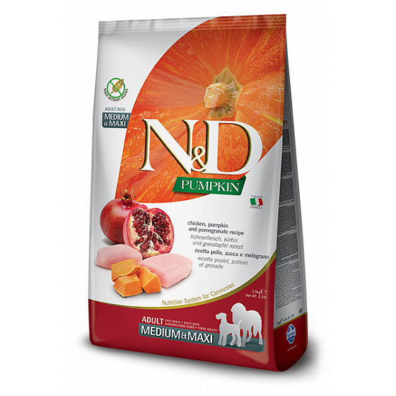 N&D Pumpkin DOG Adult M/L Kurczak&Granat 12kg