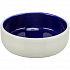 Ceramiczna miska z glazurą 300ml/13 cm - kremowo/niebieska