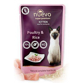 Nuevo kocię saszetka drobiowa z ryżem 85g
