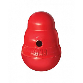 Zabawka Kong Dog Wobbler, wypełniająca, czerwona, plastik, L