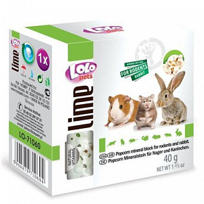 LOLO popcorn kamień mineralny dla gryzoni 40 g