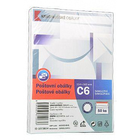 Koperta biała samoprzylepna C6 50 sztuk 114x162mm Koperta biała samoprzylepna C6 50 sztuk 114x162mm