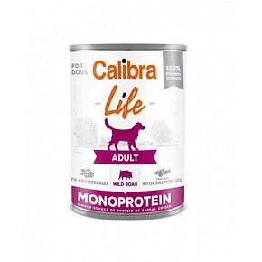 Calibra KONZERVA dog Adult Life Dzik & Żurawina 6 x 400g
